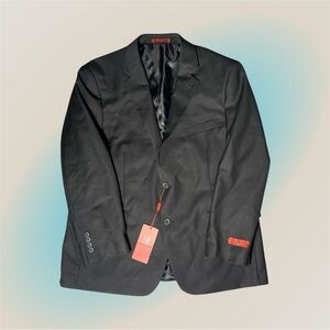 Renoir 201-1 Men's Black Two Button Suit Blazer Size 44S